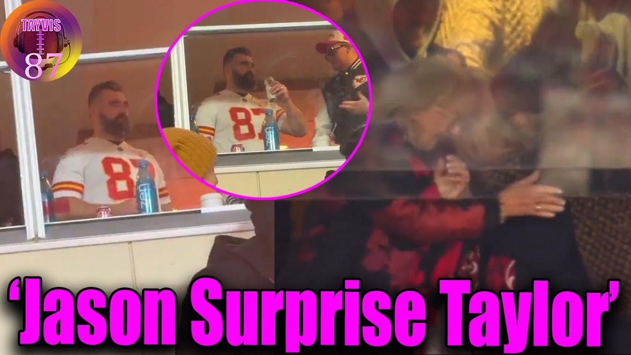 Jason Kelce surprises in 'No. 87' as he stands next to Taylor Swift at Chiefs vs. Bills game
