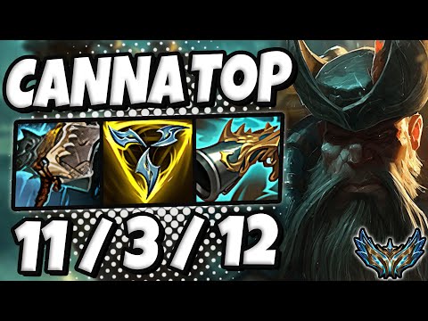 Gangplank vs Rumble TOP [ Canna ] Patch 12.10 Korea Challenger ✅