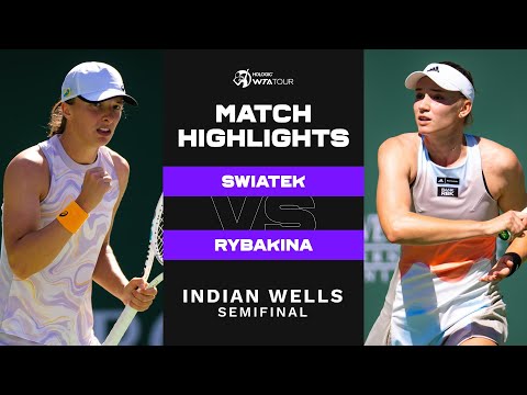 Теннис Iga Swiatek vs. Elena Rybakina | 2023 Indian Wells Semifinal | WTA Match Highlights