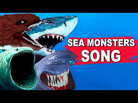 Bloop Vs Megalodon Vs El Gran Maja Vs Julia RAP SONG Sea monsters battle