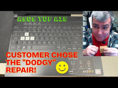 Asus TUF A15 gaming laptop repair. Sometimes you do what you have to do!