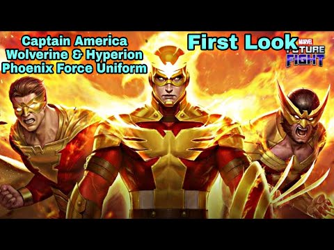 Captain America Wolverine & Hyperion Phoenix Force Uniform First Look - Marvel Future Fight