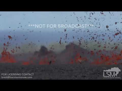 5-14-2018 Kapoho, Hi Fissure 18 lava extreme close up of lava threatening homes Kilauea volcano 4k