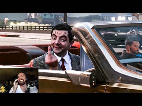 Asmongold Reacts to Mr Bean in Cyberpunk 2077