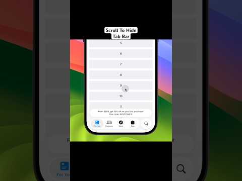 Scroll to hide iOS 26 Tab bar using SwiftUI | #apple #ios #animation #coding thumbnail
