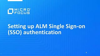 Setting Up ALM Single Sign-0n (SSO) Authentication