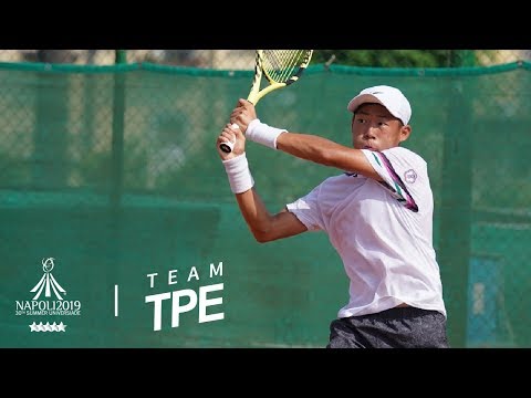 ::Highlights::網球男單 曾俊欣TSENG Chun-hsin 一個play連續兩次幸運球  八強賽 2019拿坡里世大運