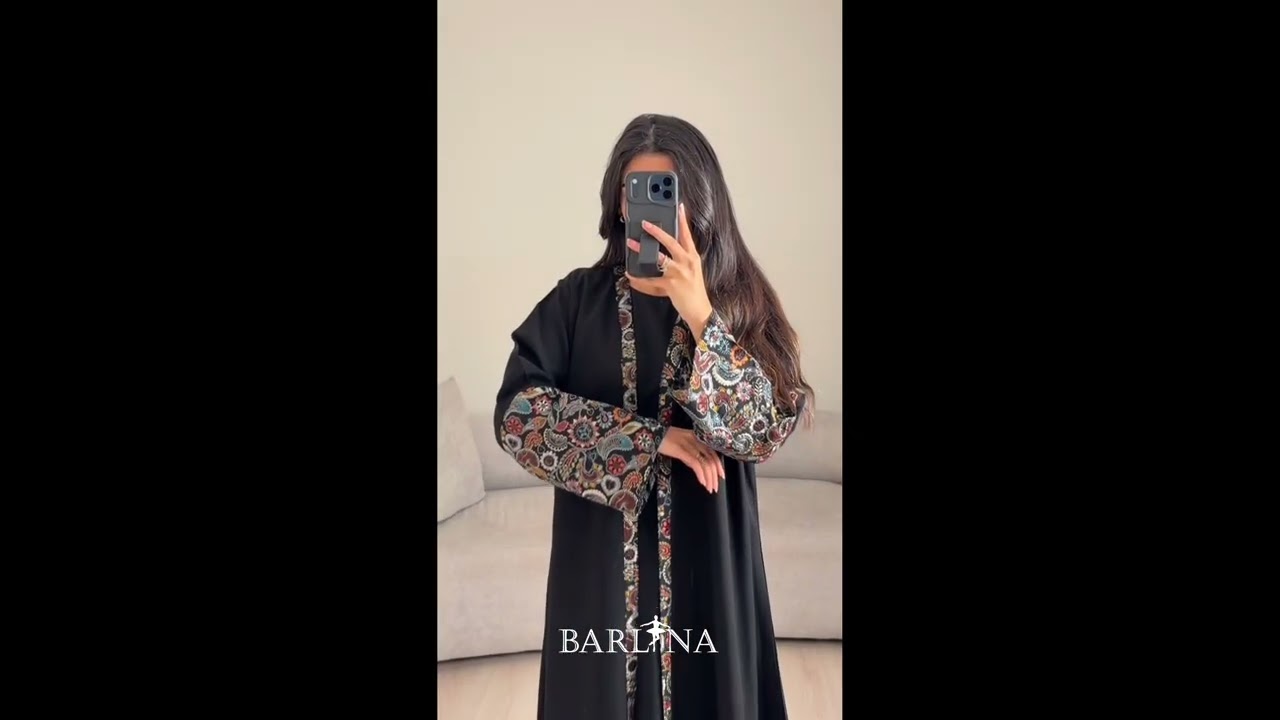 عباية سوداء أنيقة بقصة واسعة  - 54