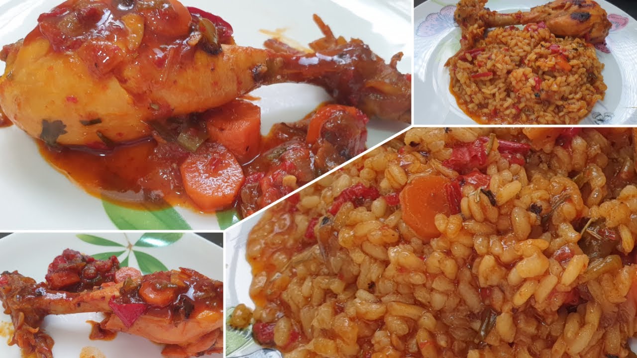 ARROZ CON POLLO||y POLLO EN SALSA 🍗🍗 RECETA DE 11 ! Muy FACIL y SABROSA💚💛