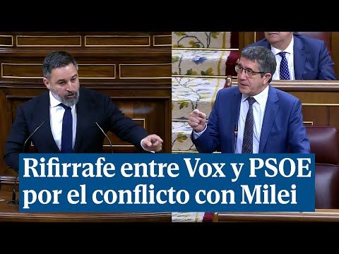 Rifirrafe entre Santiago Abascal y Patxi López por el conflicto con Milei: "Falta mucha educación"