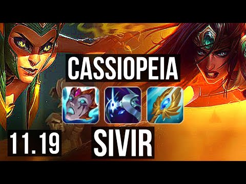 CASSIOPEIA & Thresh vs SIVIR & Sona (ADC) | 66% winrate, 9/2/6, Dominating | BR Diamond | v11.19
