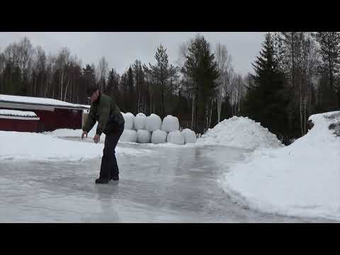 Halare än så här blir det inte... Ishalka deluxe..