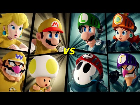 Mario Strikers: Battle League - Team Mario vs. Team Luigi (Hard CPU)