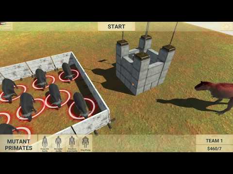 Animal Revolt Battle Simulator - carnotaurus + T-rex + machimosaurus + soldiers + buffalo