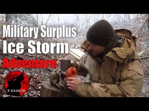 Military Surplus Forest Adventure In An Ice Storm