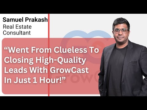 Client testimonial from Samuel Prakash, Real Estate Consultant