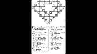 21st December 1913: First modern crossword puzzle printed