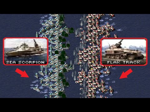Flak Battle - Sea Scorpion vs Flak Track - Same Cost - Red Alert 2