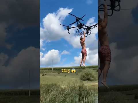 Man fly with a big drone 😱😱👌🏻#bigdrone #hamas #gaza #drone #fly #dronefly