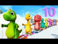 10 Little Dinosaurs Nursery Rhymes Kids Songs ABCs And 123s