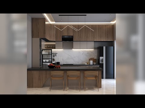 Kitchen Interior Design for Beginners SketchUp V Ray with Rendering Settings
