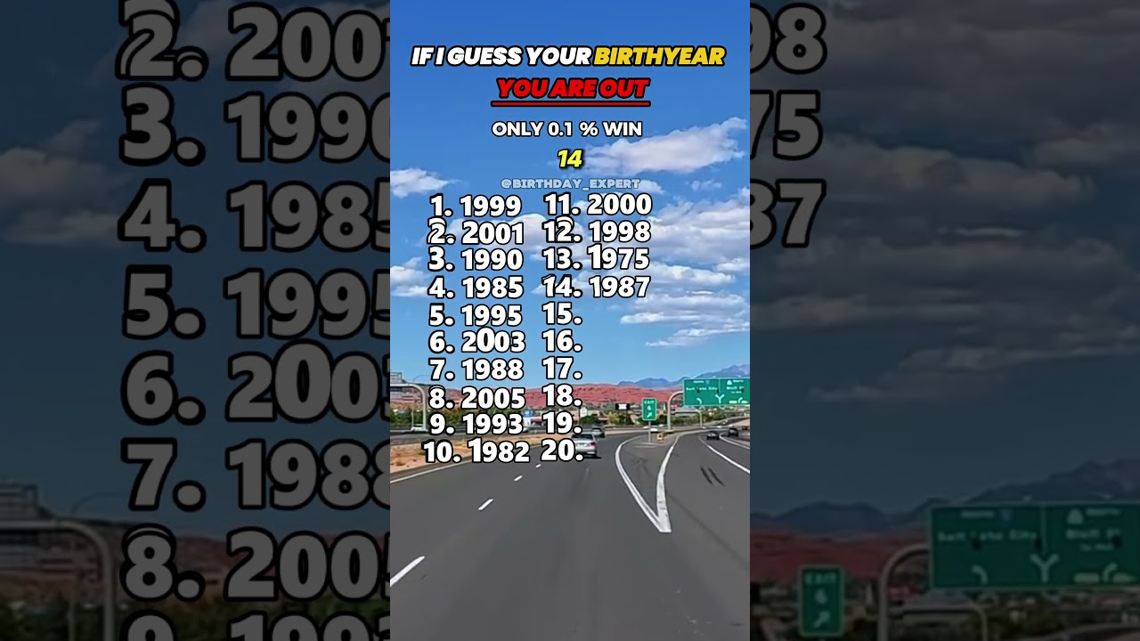 IF I SAY YOUR BIRTH YEAR YOU ARE OUT #birthday #birthdayparty  #brainrotquiz #brainrot