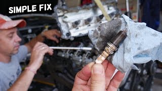 DODGE DART MISFIRES. OIL IN SPARK PLUGS  CODE P0301 P0302 P0303 P0304 P0300