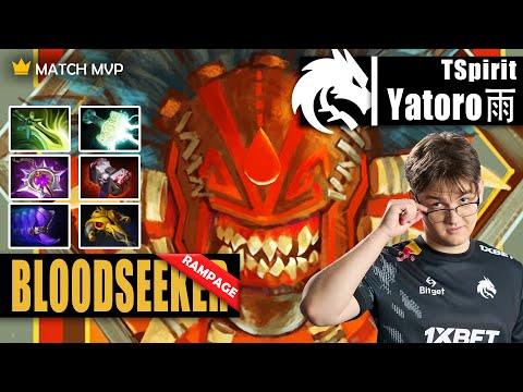 [RAMPAGE] Bloodseeker Safelane | TSpirit.Yatoro | "NO BLOODS FOR YOU" | 7.32d Gameplay Highlight