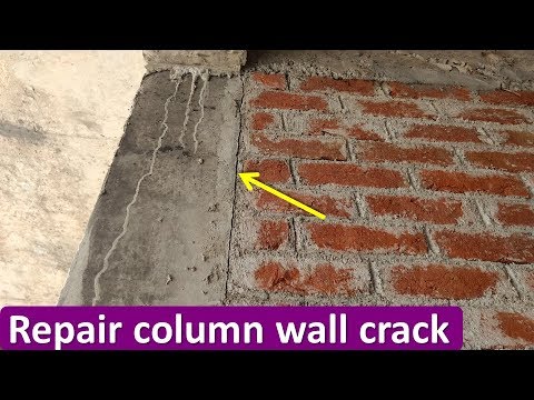 HOW TO REPAIR COLUMN-WALL CRACK