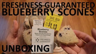Unboxing Freshness Guaranteed Blueberry Scones