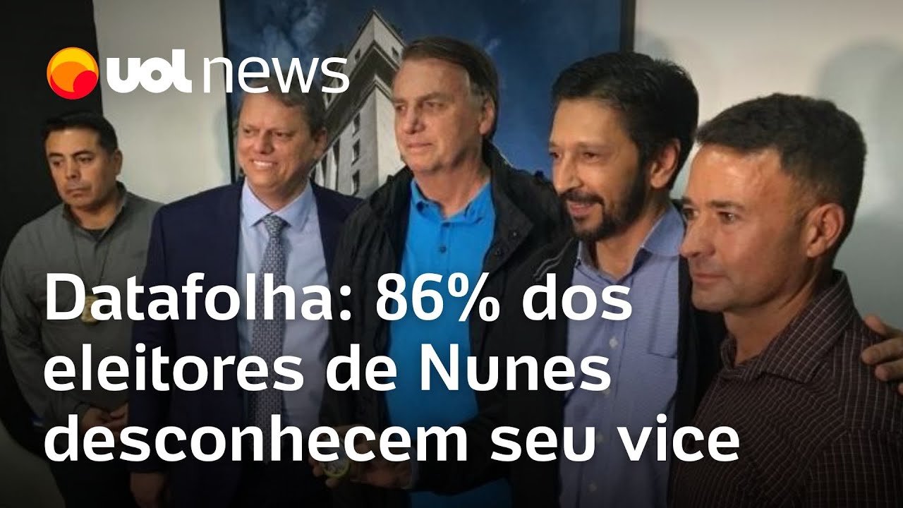 Datafolha: 86% dos eleitores de Nunes desconhecem seu vice; 80% dos de Boulos sabem quem é a dele