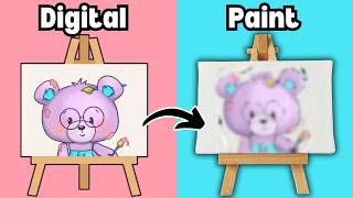 Painting Mini Canvases - From Digital to Paint