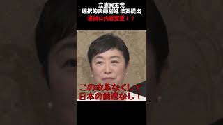 選択的夫婦別姓 直前に変更！？ #政治 #立憲民主党 #選択的夫婦別姓 #辻元清美 #米山隆一 #帰化 #外国人参政権