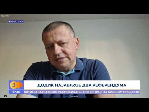 Dodik ne odustaje - najavljuje referendum | RTS Jutarnji program