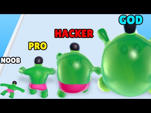 NOOB vs PRO vs HACKER vs GOD in Wobble-Man Run