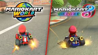 Mario Kart World / Mario Kart 8 - Comparison