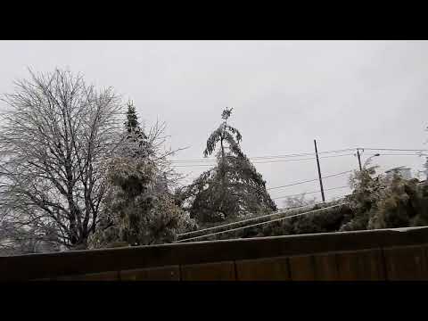 Freezing Rain Thunder & Lightning freak Storm Hits Quebec Millions without Power April 5th 2023