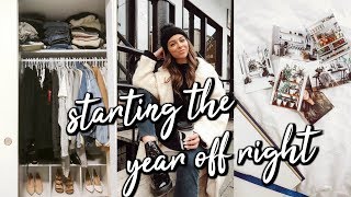 2019 Vision Board, Closet Purge + Healthy Eating | VLOG