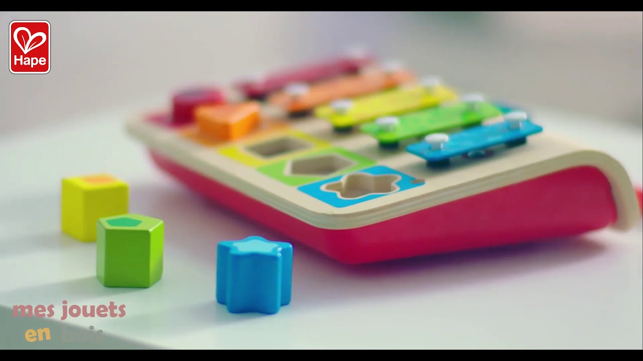 Puzzle piano xylophone en bois - Formes musicales