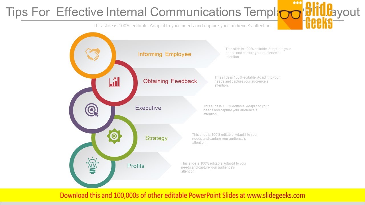 Tips For Effective Internal Communications Template Ppt Layout