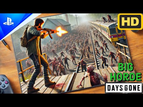 Days Gone PS5 - Train Yard Horde Attack | First Horde Kill | 4K 60FPS Walkthrough Gameplay