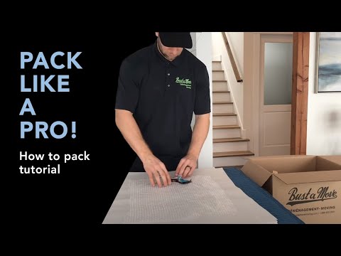 Part of a video titled How to pack a kitchen and house. Professional home ... - YouTube