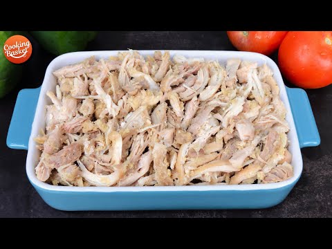 Shredded Chicken Recipe…No Machine_Quick & Easy!!