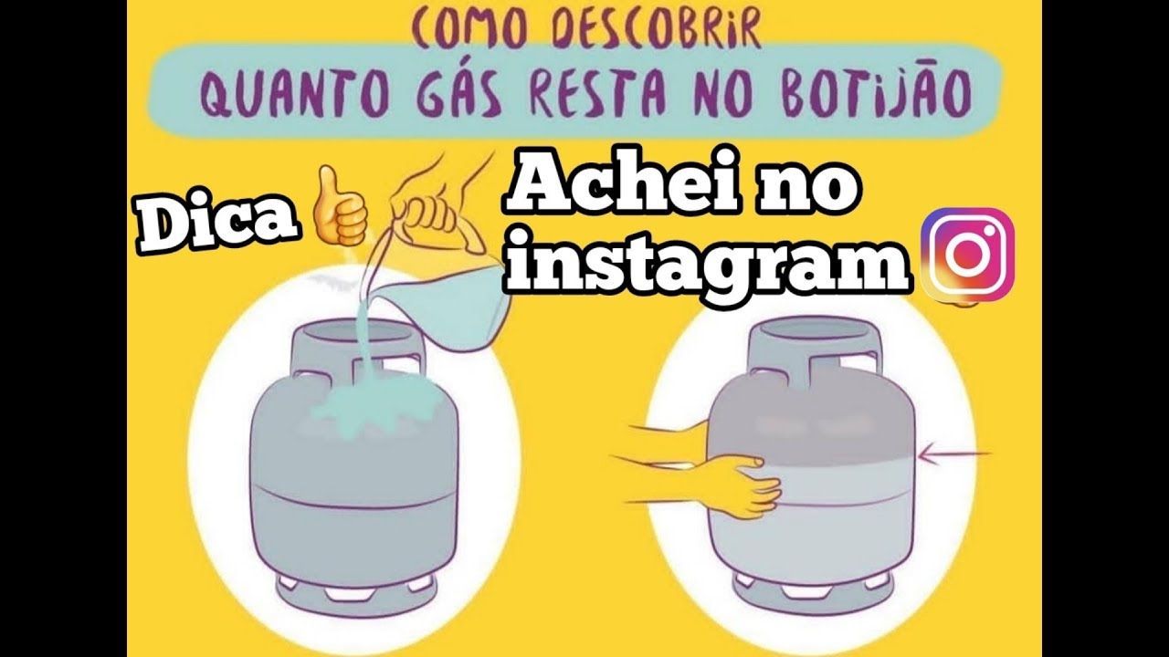 Como saber aproximadamente a quantidade de gás  do botijão
