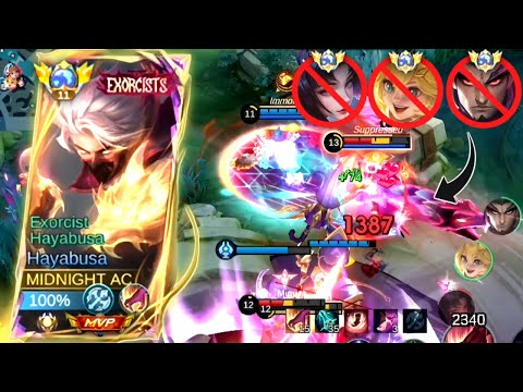 GLOBAL HAYABUSA SECRET TRICK TO DOMINATE TANKY ENEMIES!!🔥| HAYABUSA BEST BUILD 2024 - MLBB
