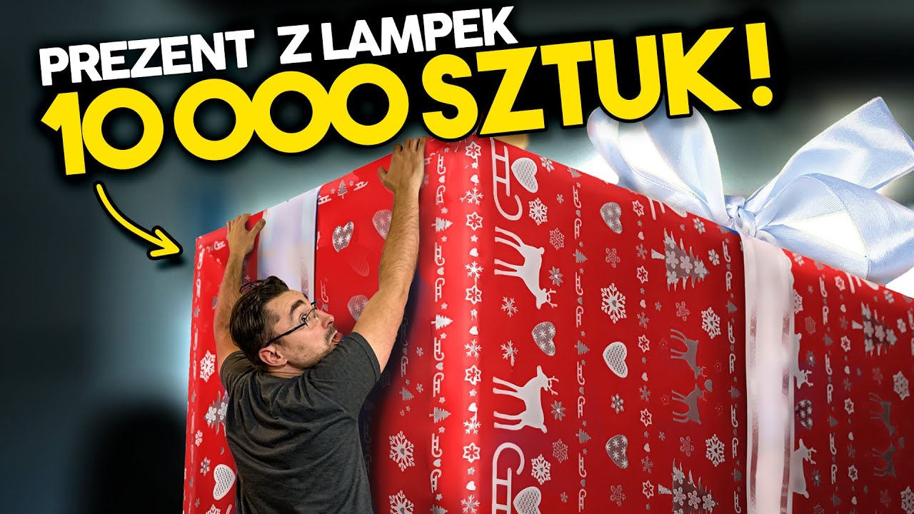 Nie uwierzysz jaki prezent zrobiliśmy - 10.000 lampek LED i pół kilometra przewodów