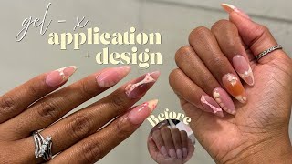 Beginner Gel X Nails Tutorial at Home 💅🏽 Easy DIY Long Lasting Nails + Cute Designs