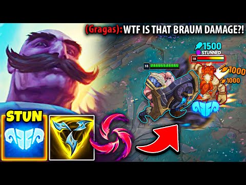 BRAUM BUT I STUN YOU INSTANTLY WITH HAIL OF BLADES! (BRUISER BRAUM TOP)