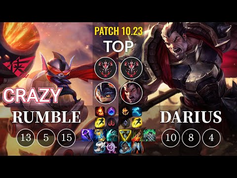 RW Crazy Rumble vs Darius Top - KR Patch 10.23