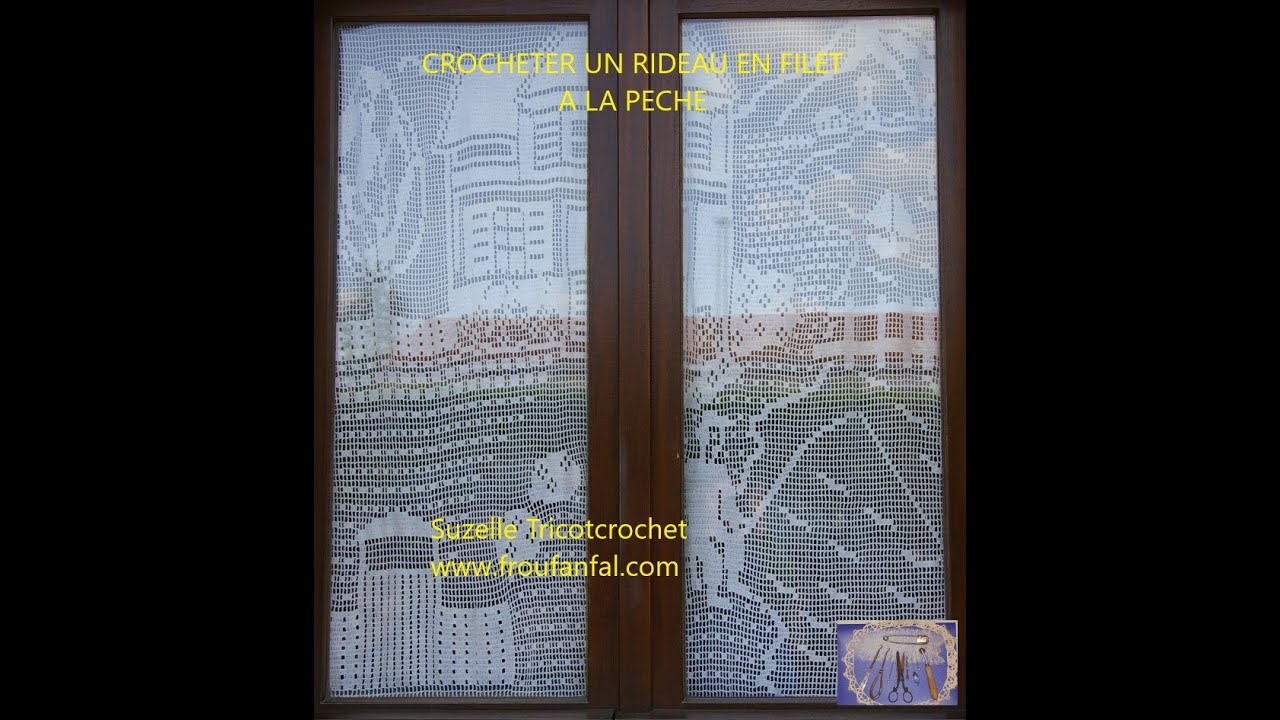 Tuto rideaux en crochet filet A la pèche